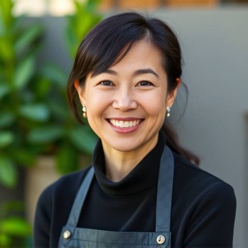A portrait of Aiko Nakamura, the culinary consultant at Kiyomi Kitchens